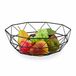 Relaxdays fruitschaal metaal, 13,5 x 34,5 x 34,5 cm, modern, zwart