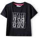 Minoti T-shirt meisjes zwart met tekstprint - korte mouw