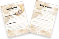 Merkloos 20x leuke babyshower kaarten (A5 formaat) babyshower 13