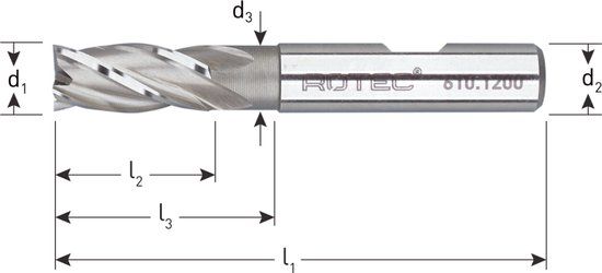 Rotec HSS-E Vingerfrees, kort, ø16