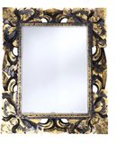 Home & Styling Wandspiegel Baroque - goud - mdf frame - brede lijst - 50 x 60 cm
