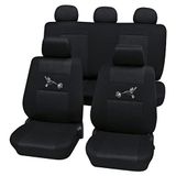 Petex 21275804 zetelbekleding set Universal Bird maat SAB 2 Vario, 9-delig, zwart