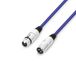 Adam Hall Cables 3 STAR MMF 0050 BL - microfoonkabel XLR vrouwelijk naar XLR mannelijk 0,5 m blauw