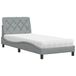 VidaXL Bed met matras stof lichtgrijs 90x190 cm