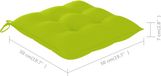 vidaXL Empilables chaises de jardin avec coussins, 4 pièces, bois de teck massif