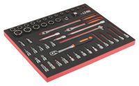 Bahco Foaminlay Fit&Go 3/3 met doppen en toebehoren 1/2" en schroevendraaierdopsleutels 1/2" - 53-delig - FF1A130
