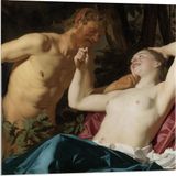 KuijsFotoprint Acrylglas - Oude Meesters - Sater en nimf, Gerard van Honthorst, 1623 - 80x80cm Foto op Acrylglas (Wanddecoratie op Acrylglas)