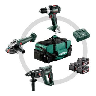 Metabo Accu-Combo-set 3.1 18 V (685212000) SB 18 LT BL + W 18 L 9-125 Quick + KH 18 LTX 24 | Incl. Gereedschapstas