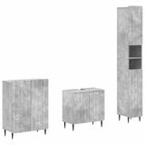 vidaXL - 3-delig - badkamerkast - set - ZWOLLE - Betongrijs - Bewerkt - hout