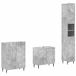 vidaXL - 3-delig - badkamerkast - set - ZWOLLE - Betongrijs - Bewerkt - hout