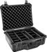 Peli 1520 Flightcase Van Polypropyleen-Copolymeer Voor Elektronica, Optisch Apparatuur, Camera, E.D., Ip67 Waterdicht, Capaciteit: 24L, Gemaakt In Duitsland, Met Klittenband Vakverdeling, Kleur: Zwart