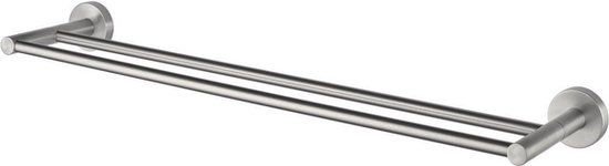 Haceka Kosmos Handdoekhouder dubbel - 84.3cm - Mat Chroom