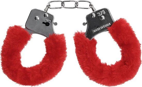 Fluffy Handboeien - Rood - 2 Sleutels - van Heble®