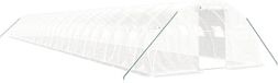 vidaXL Tuinkas met stalen frame, wit, 96 m², 24x4x2 meter