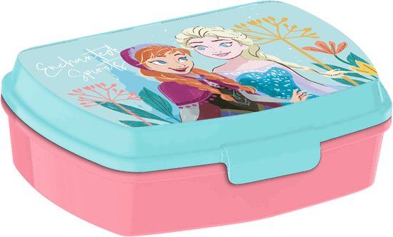 Disney Frozen Broodtrommel/Lunchbox voor Kinderen - Blauw - Kunststof - 20 x 10 cm