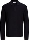 Jack & Jones Gebreide polo Zwart XXL