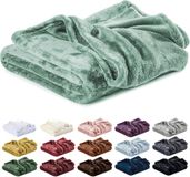 Lavea® Fleece Deken 150x200 cm – 1-persoons, Zacht – Warme Knuffeldeken van Pluizige Microvezel voor Bank en Bed, Ademend en Wasbaar – Eucalyptusgroen