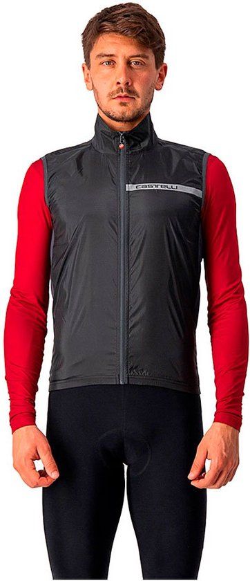 Castelli Squadra Stretch Vest Light - Men - Black/Dark Gray - XXL