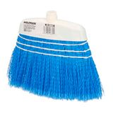 Tuinbezem blauw met koorden zonder handvat, bezem voor terrassen, carports, straten