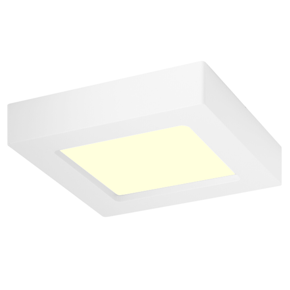 BES LED LED Downlight Slim Pro - Aigi Strilo - Opbouw Vierkant 6W - Warm Wit 3000K - Mat Wit - Kunststof