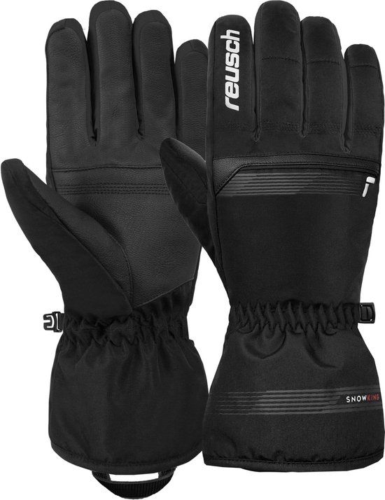 Reusch Snow King Skihandschoenen Heren - Zwart/Wit - Maat 8 - Waterproof