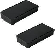 Merkloos / Sans marque Bureau-organisatieset - 2 stuks - Zelfklevend - Voor onder het bureau - Verborgen opbergruimte onder het bureau - Geschikt voor bureaus, schriften en werkbladen - Zwart - 19,8*10,5*3,3 cm - ABS