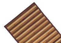 BIANCHERIAWEB Degradè Bamboetapijt, bruin, keukenloper, 50 x 75 cm, antislip keukentapijt van 100% bamboe, loper voor de keuken, gemaakt van duurzaam materiaal, neemt geen vlekken op