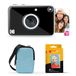 KODAK Printomatic+ 10MP Instantcamera Startpakket (Blauw) met Draagtas, RGB-LED-indicator en ZINK 20-stuks Kleefpapier – Zwart