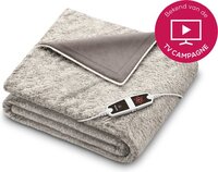 Beurer Elektrische Bovendeken XXL - 200x150 cm - 2 persoons - Nordic Fleece - Taupe mix
