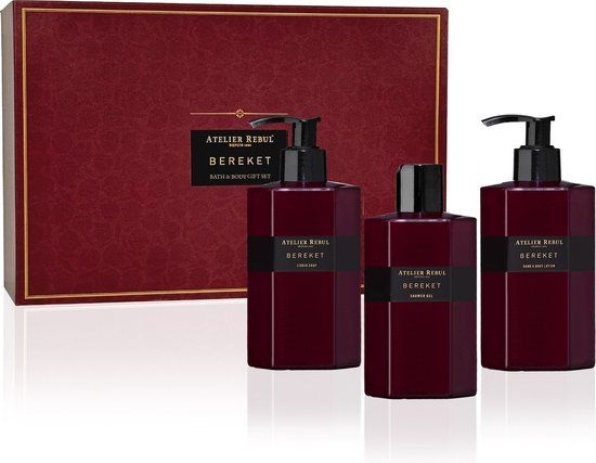 Atelier Rebul Bereket - Bad & Body Geschenkset - Handzeep + Douchegel + Bodylotion (250ml) - Fruitige & Zoete Geur - Cadeauset voor Man & Vrouw