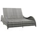 vidaXL Ligbed tweepersoons met kussen poly rattan antraciet
