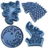 Cuticuter Game of Thrones Pack Koekjesvormpjes, Blauw, 16 x 14 x 1,5 cm, 4 Stuks