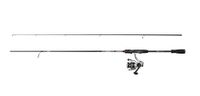 Abu Garcia Max X Spinning Combo, zoetwater hengel reel snoekbaars snoekbaars, sterk lichtgewicht veelzijdig, zwart grijs, 2.13m matig snelle hengel, 2000 maat reel