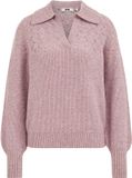 WE Fashion Dames trui met polokraag Old rose XXXL