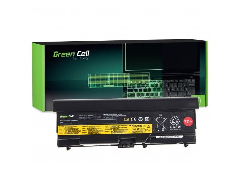 Green Cell Batterij voor Lenovo ThinkPad L430 T430i L530 T430 T530 T530i Zwart 6600 mAh Lithium-Ion