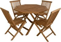 AXI Sana/Mina 100 cm Tuinset 5-delig Teak - Opklapbaar