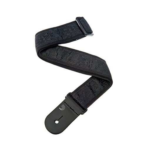 Planet Waves 50B01 Woven Guitar Strap Black Satin