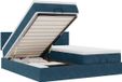 vidaXL Lit plateforme avec matelas 160x200cm Velours Bleu foncé