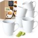Moritz & Moritz BASIC Tasses à café Ensemble Blanc - 6 Pièces - Tasse à café avec anse - Mug à café 350 ML