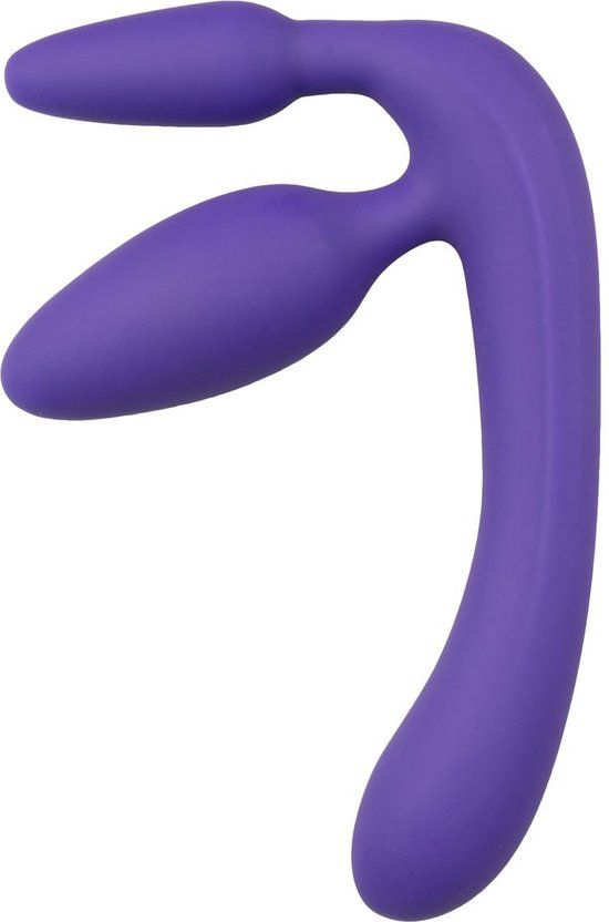 Paarse driedubbele voorbind dildo - You2Toys Speciale dildo triple teaser
