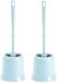 Plasticforte Wc Borstel - 2x - met houder - lichtblauw - kunststof - toiletborstel - 37 cm