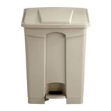 Safco Products Plastic Stap-Op Prullenbak 9922TN; Tan; Hands-Free Verwijdering; 17-Gallon Capaciteit