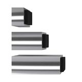 Odin TS601PC deurstopper, gepolijst roestvrij staal, 30 x 30 mm, L: 20 mm