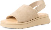 Tamaris - Dames - Sandalen - Beige - Plateau Sandalen - Maat 36