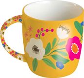 Bunte Groh Verlag Bunte Blumengrüße Kaffeebecher gelb, 350 ml