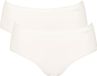 sloggi GO Midi 2 pak Dames Onderbroek - Zijde Wit - Maat XL