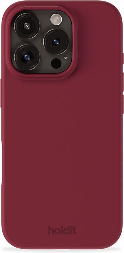 Holdit Silicone Case geschikt voor Apple iPhone 16 Pro - Red Velvet