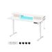 Bureau électrique réglable, Blanc Nuage / 60 x 140 x (72-120) cm