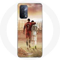 Maniacase Hoesje voor Oppo A93 5G Cristiano Ronaldo Messi GEIT Maniacase
