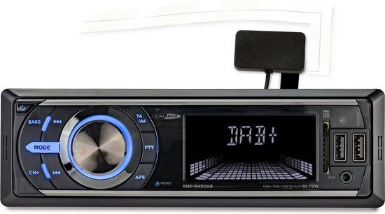 Caliber RMD049DAB - 1 DIN Autoradio met DAB+, USB, SD en AUX - Zwart